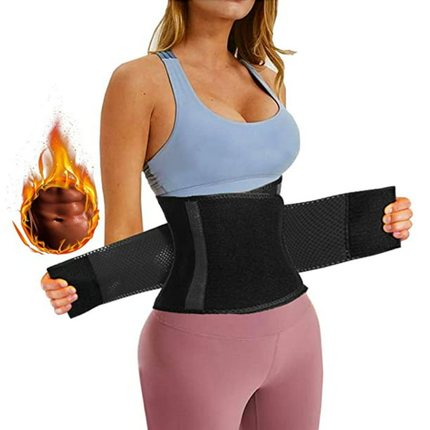 Jueachy Waist Trainer Belt for Women Breathable Sweat Belt Waist Cincher Trimmer Body Shaper Girdle Fat Burn Belly Slimming Band for Weight Loss Fitness Workout 